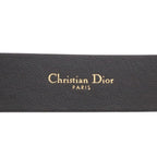 Dior 30 Montaigne Logo Rhinestone Belt Leather Black Gold 70 — view 8