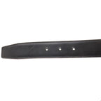 Hermes Evelyne Reversible Belt Logo Perforated Leather Black Silver 90 — view 6