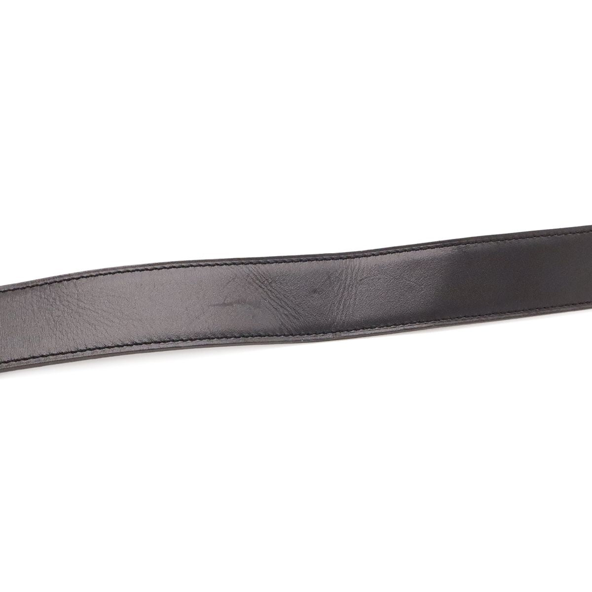 Hermes H Carre H Belt Double H Reversible Box Calf Togo Black Havana Silver — view 6