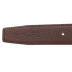 Hermes H Carre H Belt Double H Reversible Box Calf Togo Black Havana Silver — view 8