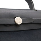 Hermes Herbag PM 2-Way Shoulder Bag Toile Officier H Black Natural — view 7