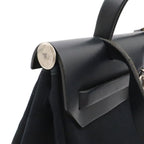 Hermes Herbag PM 2-Way Shoulder Bag Toile Officier H Black Natural — view 5