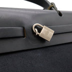 Hermes Herbag PM 2-Way Shoulder Bag Toile Officier H Black Natural — view 6
