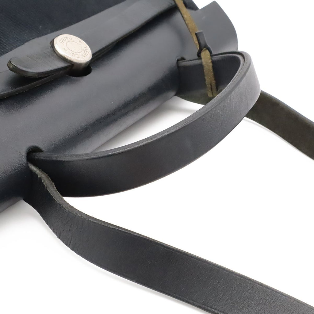 Hermes Herbag PM 2-Way Shoulder Bag Toile Officier H Black Natural — view 4