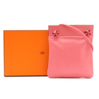 Hermes Sac Aline Mini Shoulder Bag Pochette Crossbody Veau Swift Rose Azalea — view 8