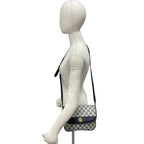 Gucci Vintage GG Logo Leather Mini Shoulder Bag Pochette Navy — view 2