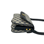 Gucci Vintage GG Logo Leather Mini Shoulder Bag Pochette Navy — view 6