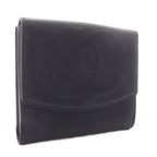 Chanel Wallet Trifold CC Logo Snap Caviar Leather Black — view 4