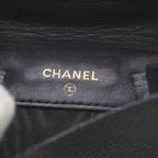 Chanel Wallet Trifold CC Logo Snap Caviar Leather Black — view 3