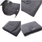 Chanel Wallet Trifold CC Logo Snap Caviar Leather Black — view 8