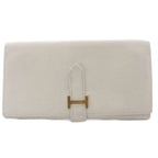 Hermes Bearn Soufflet Wallet Chevre Mushroom Gold