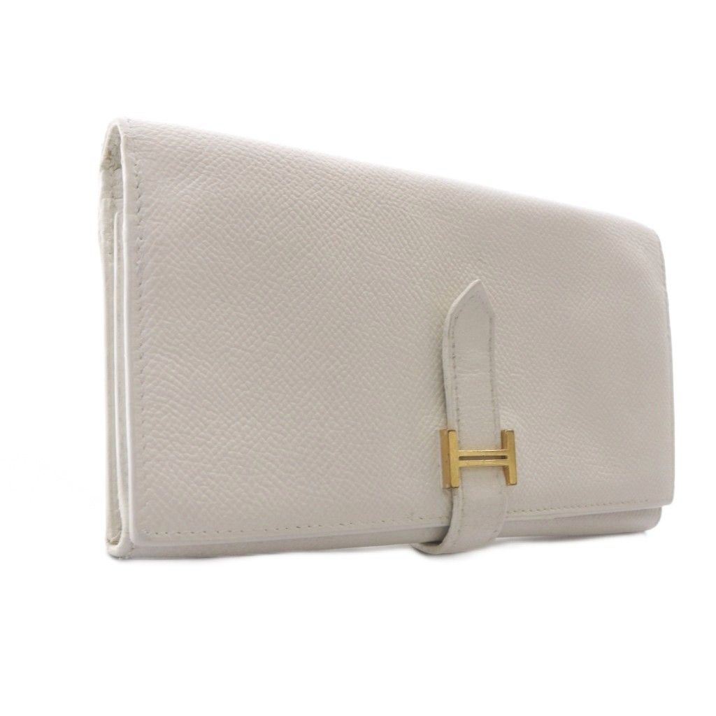 Hermes Bearn Soufflet Wallet Chevre Mushroom Gold — view 3