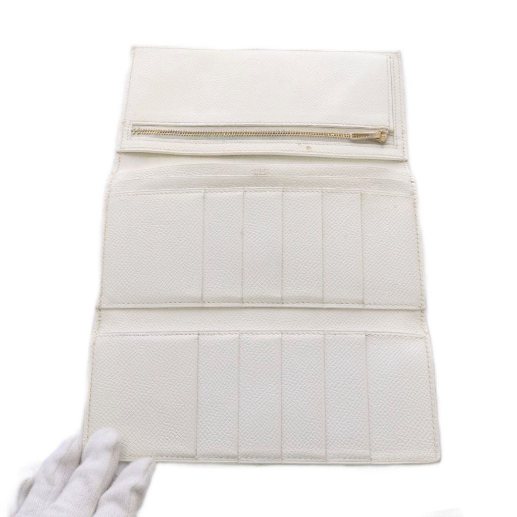 Hermes Bearn Soufflet Wallet Chevre Mushroom Gold — view 4