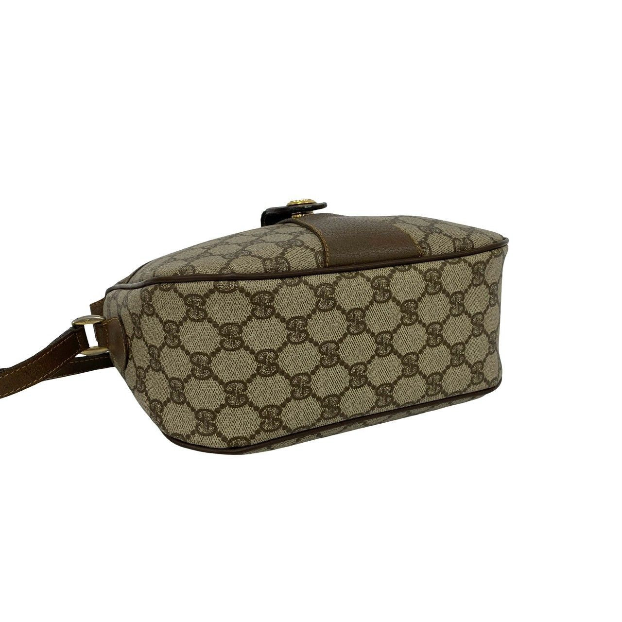 Gucci Vintage Sherry Line GG Logo Pattern Leather Shoulder Bag Pochette Brown — view 7