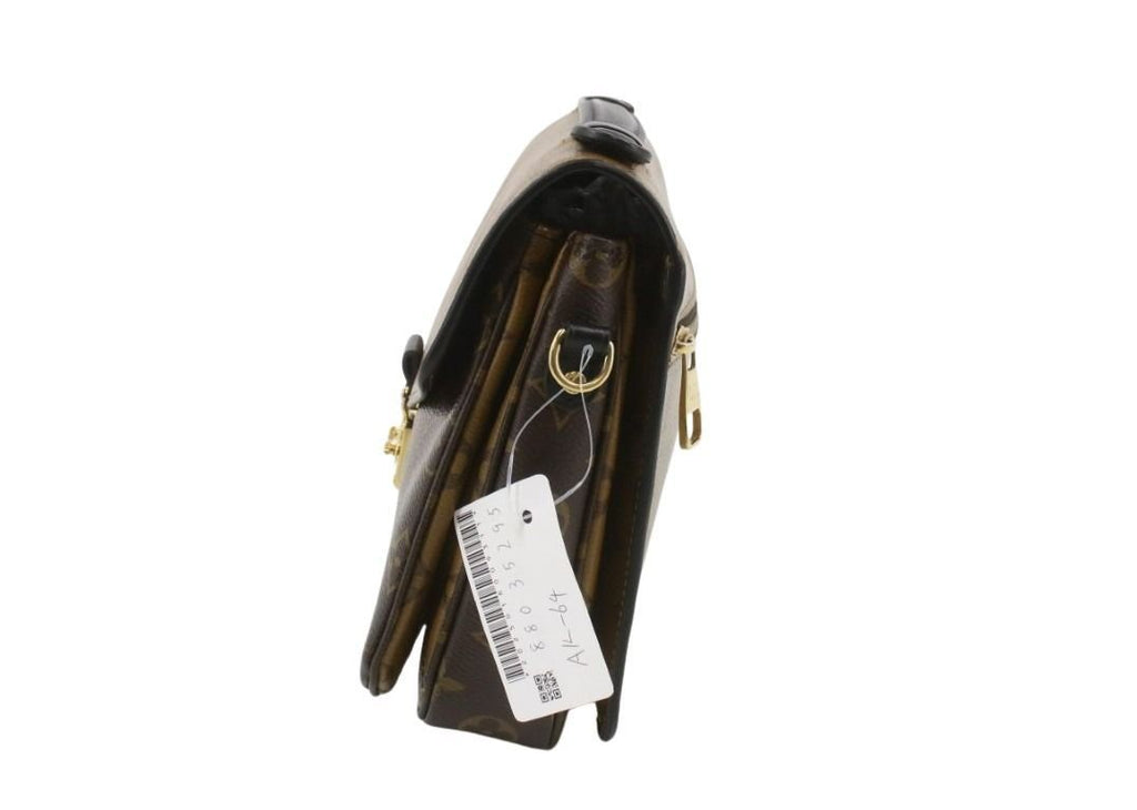 Louis Vuitton Handbag Pochette Metis Brown Monogram Reverse 2-Way Gold — view 3