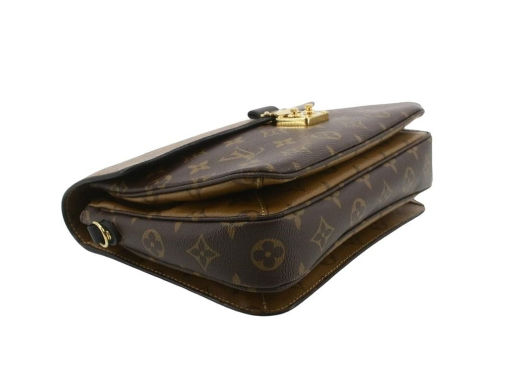 Louis Vuitton Handbag Pochette Metis Brown Monogram Reverse 2-Way Gold — view 5