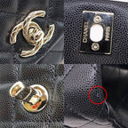 Chanel Top Handle Quilted Grained Calfskin BK GD — view 8