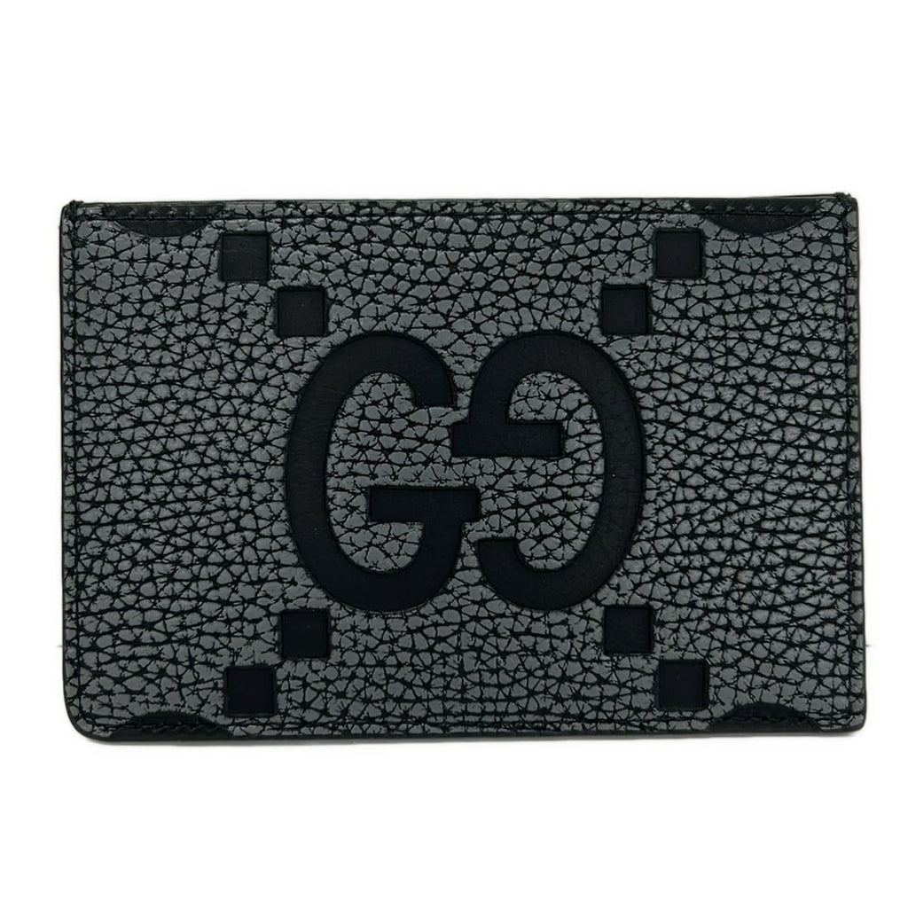 Gucci Card Case Maxi GG Black Leather