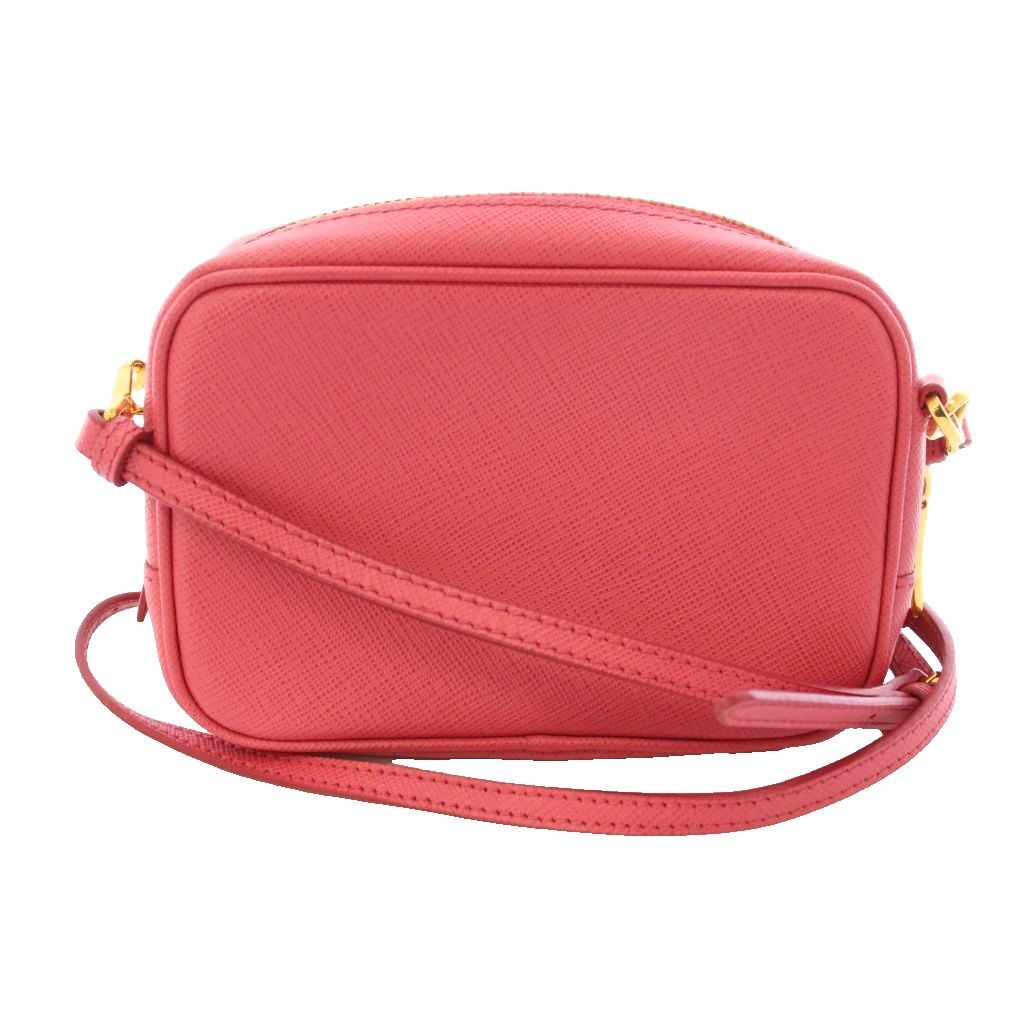 Prada Saffiano Fiocco Ribbon Mini Shoulder Bag Posiette Leather Pink — view 2