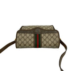 Gucci Vintage Sherry Line GG Logo Pattern Leather Shoulder Bag Pochette Brown — view 4