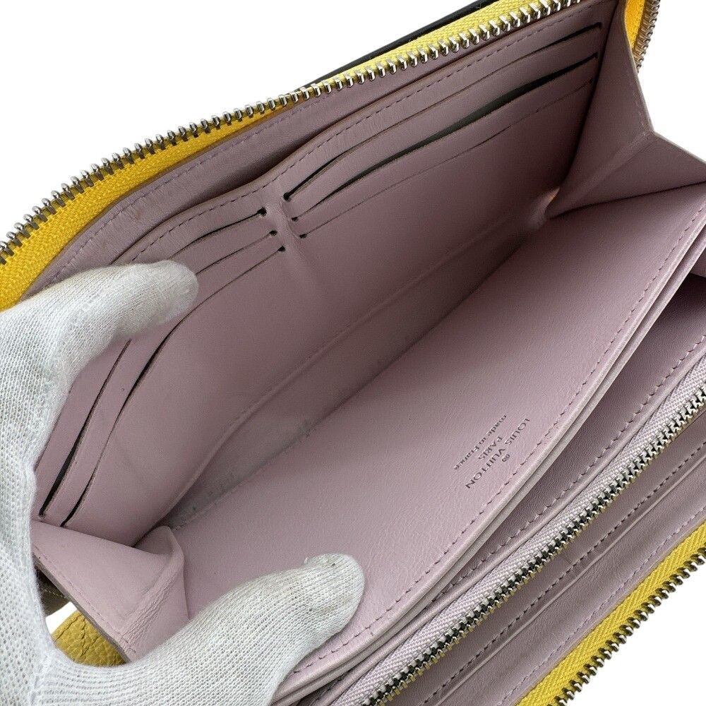 Louis Vuitton Zippy Wallet Mahina Leather Yellow — view 8