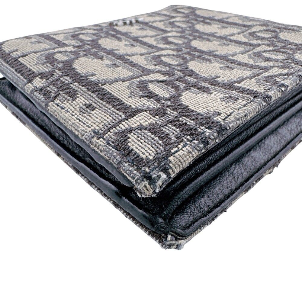 Dior Oblique Canvas Bifold Wallet Navy — view 2
