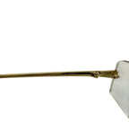 Louis Vuitton LV Comet Rectangle Metal Sunglasses Gold Eyewear — view 7