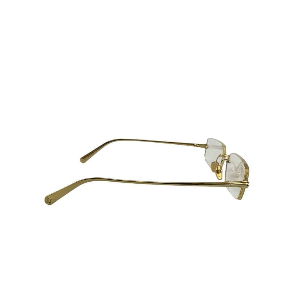 Louis Vuitton LV Comet Rectangle Metal Sunglasses Gold Eyewear — view 4