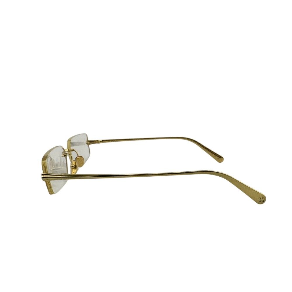 Louis Vuitton LV Comet Rectangle Metal Sunglasses Gold Eyewear — view 2