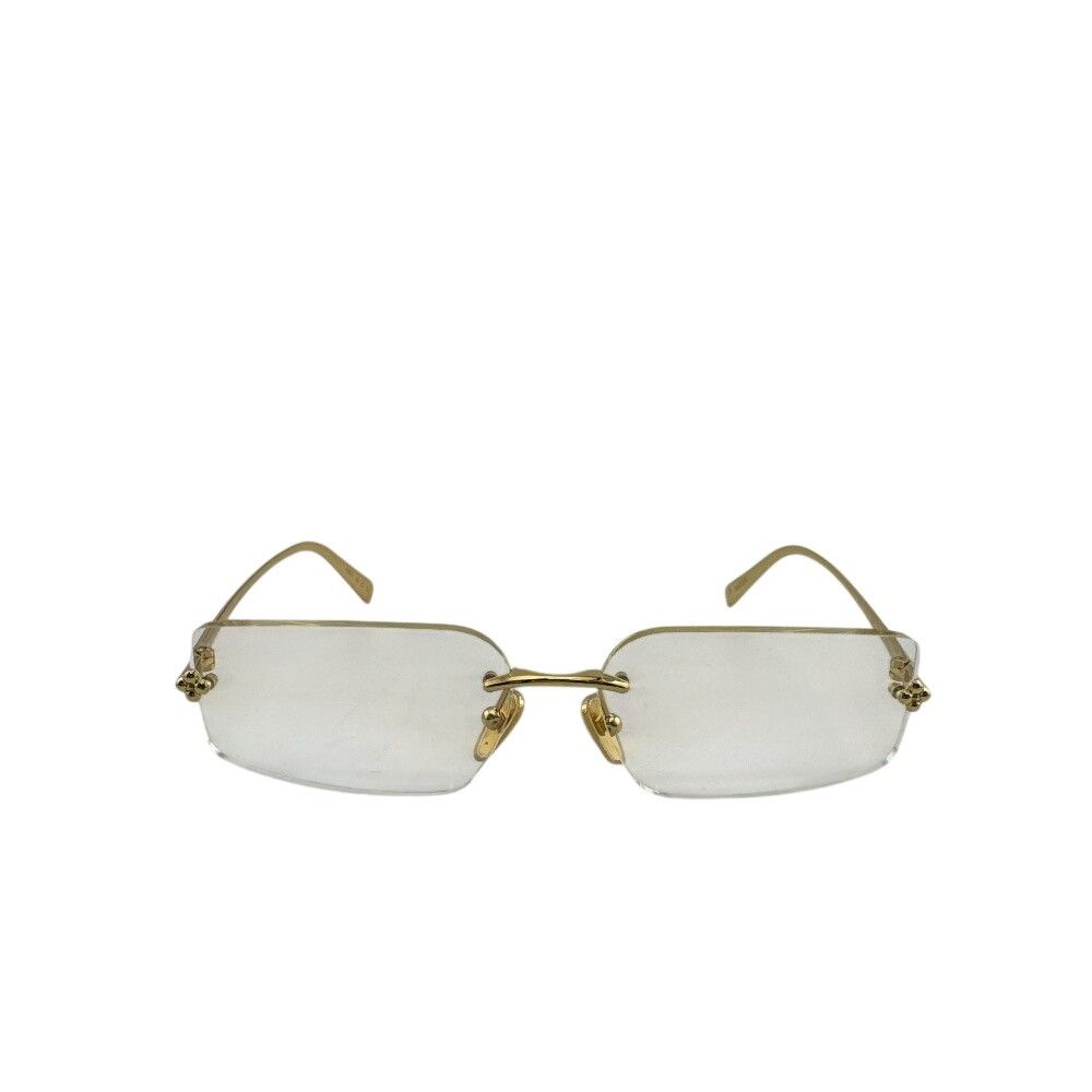 Louis Vuitton LV Comet Rectangle Metal Sunglasses Gold Eyewear