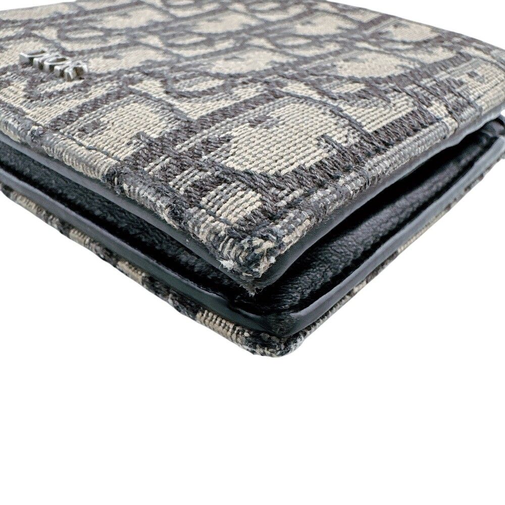 Dior Oblique Canvas Bifold Wallet Navy — view 3