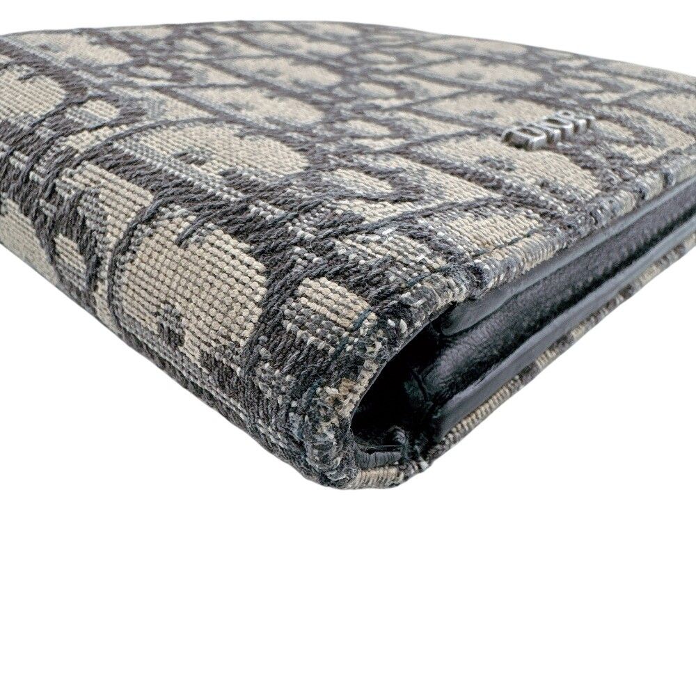Dior Oblique Canvas Bifold Wallet Navy — view 4