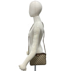 Gucci Vintage GG Logo Pattern Leather Mini Shoulder Bag Pochette Brown — view 2