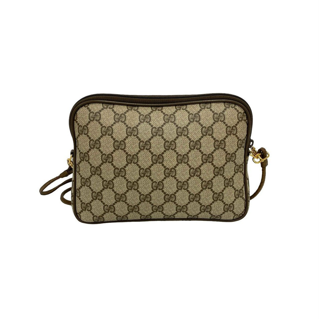 Gucci Vintage GG Logo Pattern Leather Mini Shoulder Bag Pochette Brown — view 3