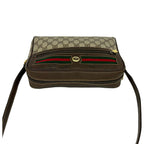 Gucci Vintage Sherry Line GG Logo Pattern Leather Shoulder Bag Pochette Brown — view 4
