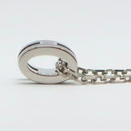 Hermes Necklace Mini Pop H Rocabar Black Silver H Logo Pendant — view 4