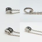 Hermes Necklace Mini Pop H Rocabar Black Silver H Logo Pendant — view 5