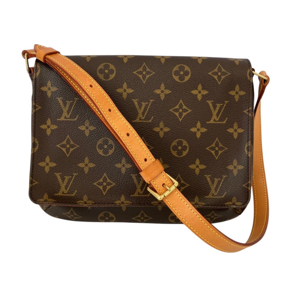 Louis Vuitton Musette Tango Short Monogram Shoulder Bag Brown