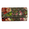Gucci Wallet GG Blooms Beige Red Multi Floral Pattern