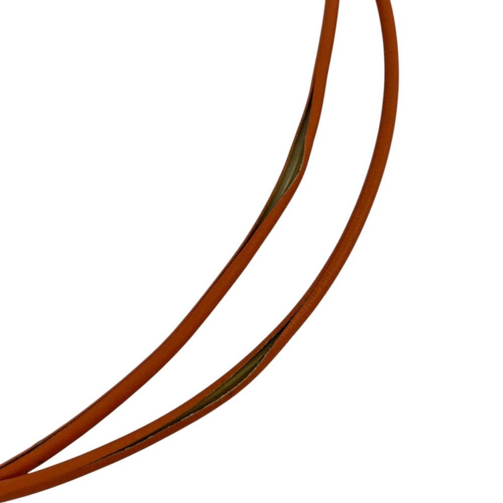 Hermes Mia H Perforated Evelyne Motif Leather Belt String S Brown — view 5