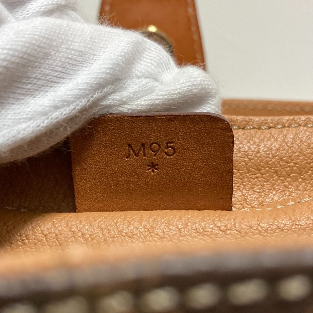 Celine Leather Macadam Vanity Shoulder Bag Brown — view 8