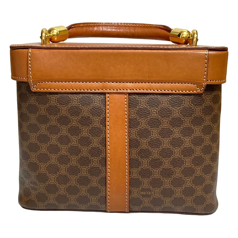Celine Leather Macadam Vanity Shoulder Bag Brown — view 2