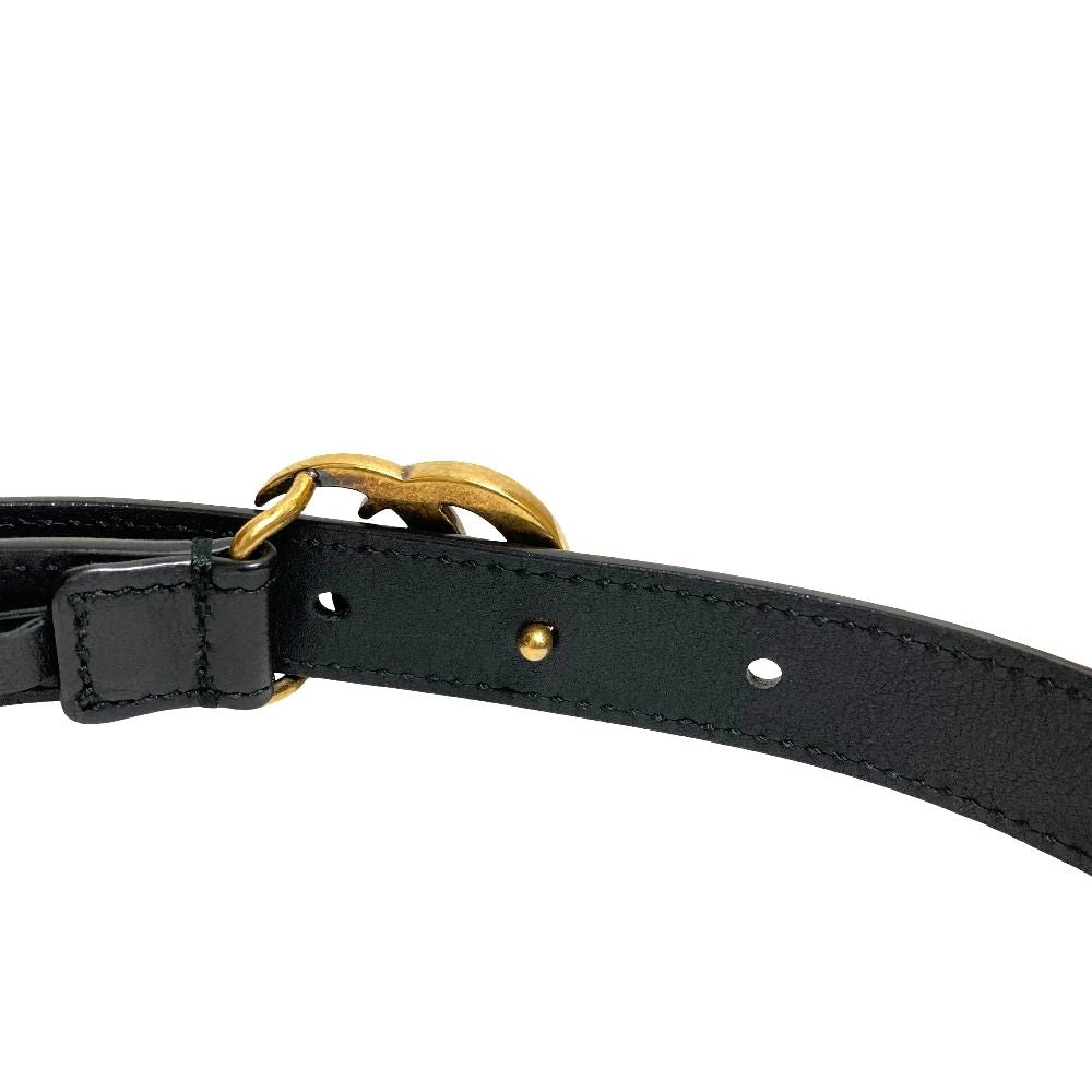 Gucci GG Marmont Leather Narrow Belt 80 Black — view 6