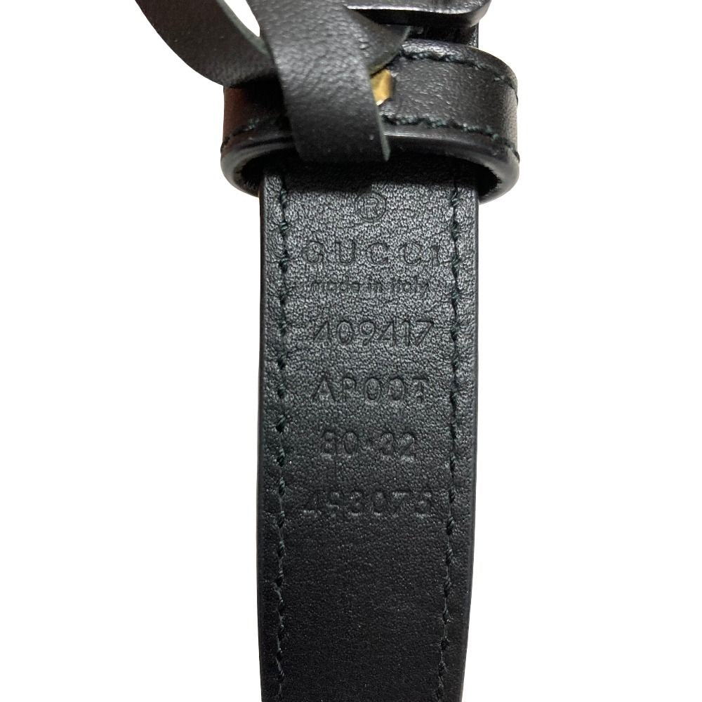 Gucci GG Marmont Leather Narrow Belt 80 Black — view 4