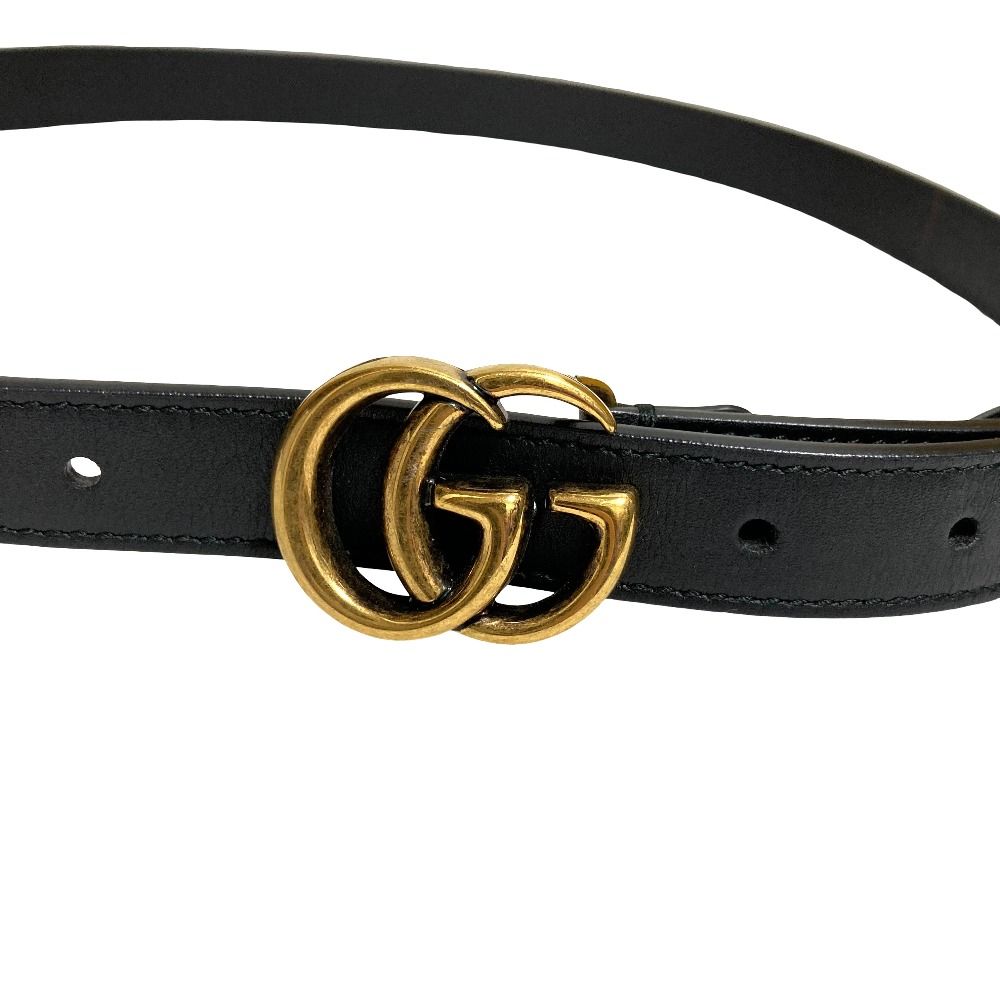 Gucci GG Marmont Leather Narrow Belt 80 Black — view 7