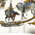 Hermes Marine Et Cavalerie Sea and Corps Carre 90 Large Scarf White Multicolor — view 4
