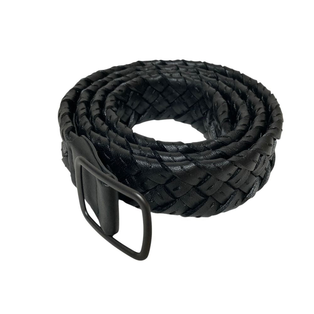 Bottega Veneta Intrecciato Leather Belt Black — view 2