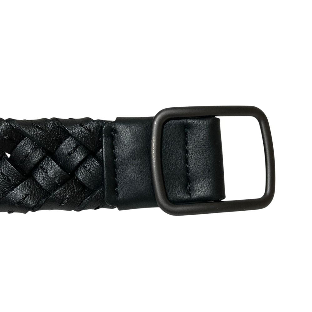 Bottega Veneta Intrecciato Leather Belt Black — view 3