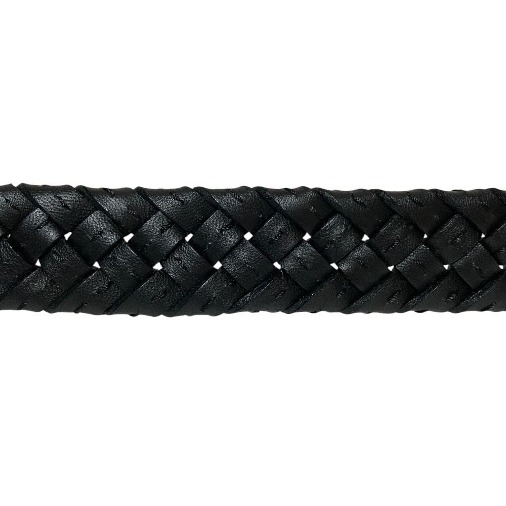 Bottega Veneta Intrecciato Leather Belt Black — view 7