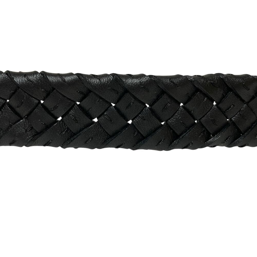 Bottega Veneta Intrecciato Leather Belt Black — view 4